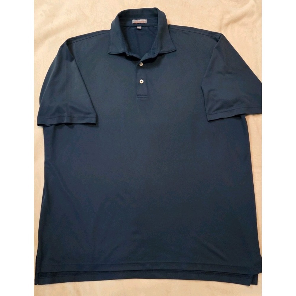 PETER MILLAR SUMMER COMFORT MENS BLUE SHORT SLEEVE POLO SIZE XL